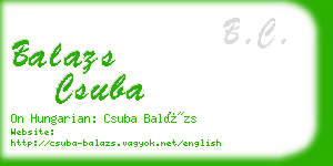 balazs csuba business card